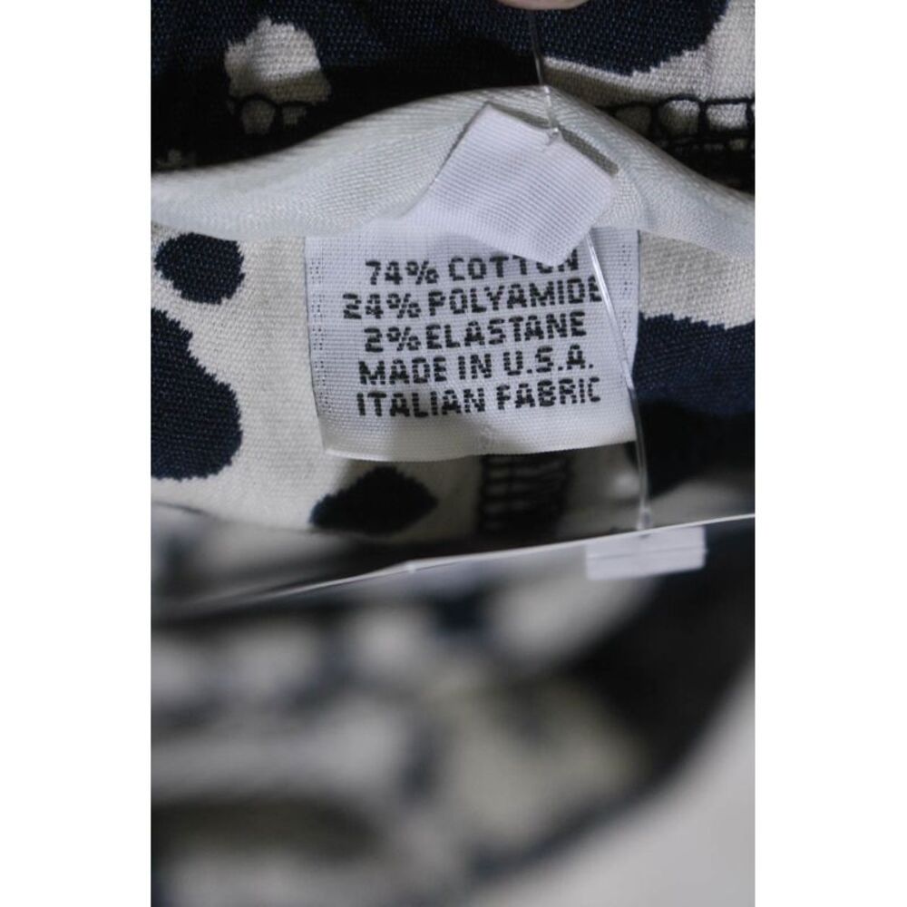 Bryn Walker Womens Cotton Abstract Elastic Waist High-Rise Pants Navy Size M - Picture 5 of 6